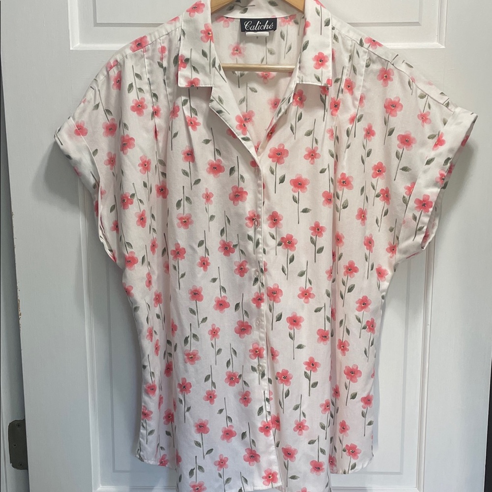 Caliche short sleeve floral button down